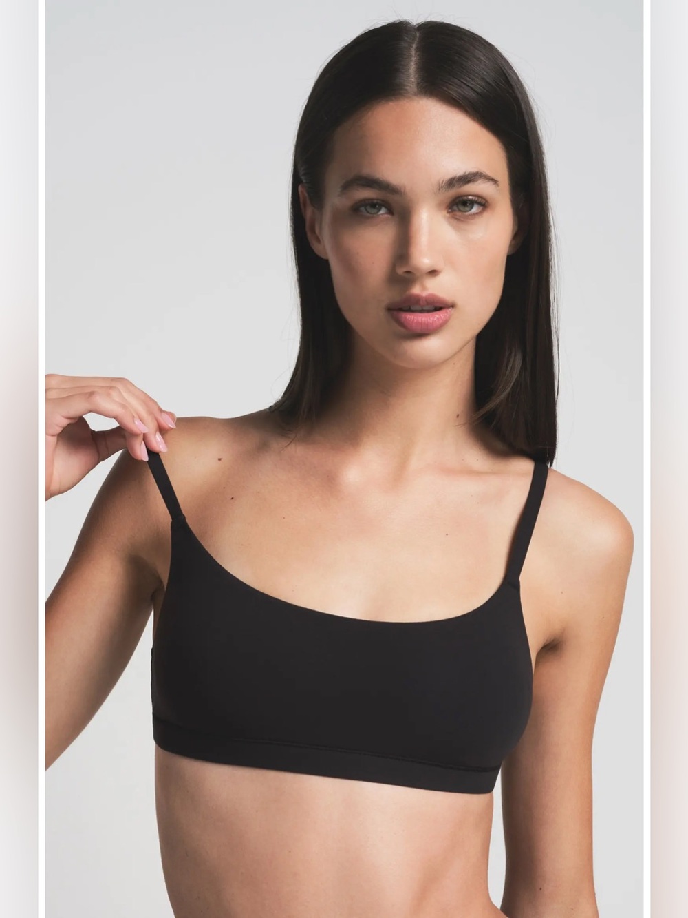 SKIMS Black Scoop Bralette